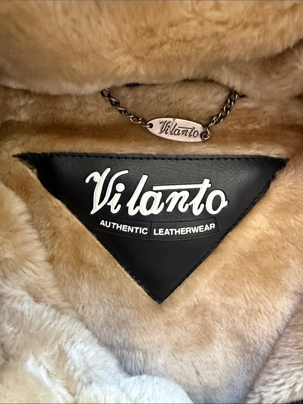 Women’s Black Leather Hooded Shearling Jacket - Picture 2 of 8